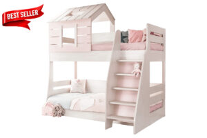Двуетажно детско легло PINK HOUSE, дясно